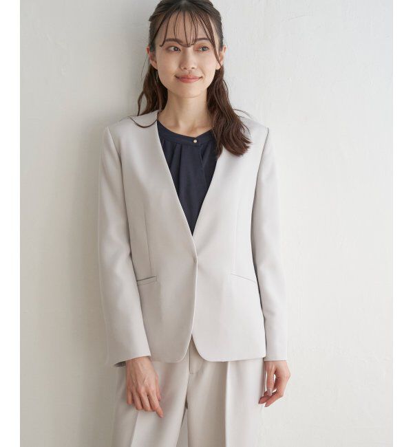 IKKA LOUNGE「【洗濯機で洗える／セットアップ対応】ウォッシャブルVネックジャケット」|その他|