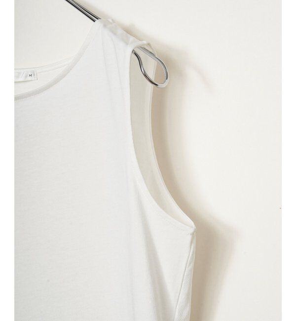 ikka「【雑誌InRed5月号掲載】コットンUSA裾ラウンドノースリプルオーバー」|タンクトップ|