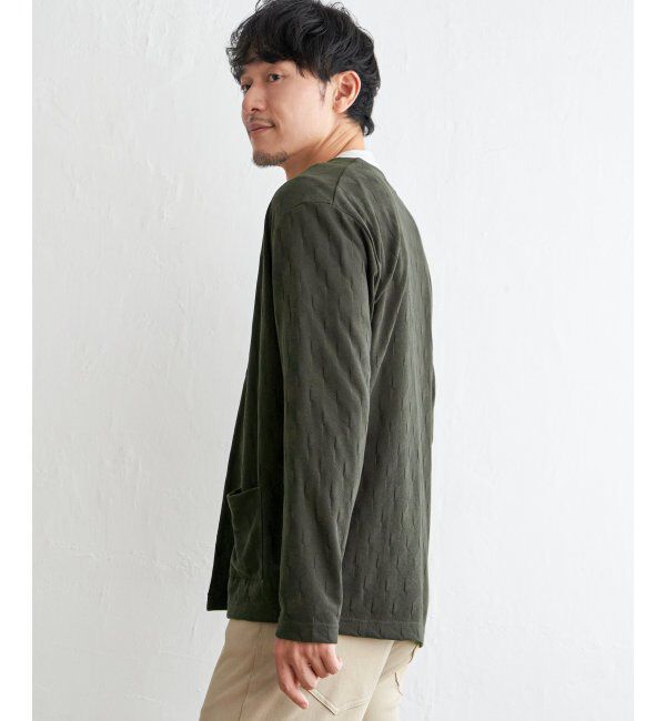 ikka「ジャカードボタンレスカーディガン」|カーディガン|