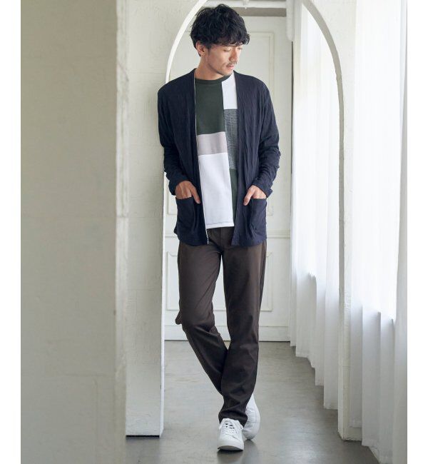 ikka「ジャカードボタンレスカーディガン」|カーディガン|