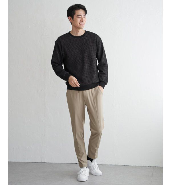 ikka「ビッグワッフルクルーネックプルオーバー」|パーカー|