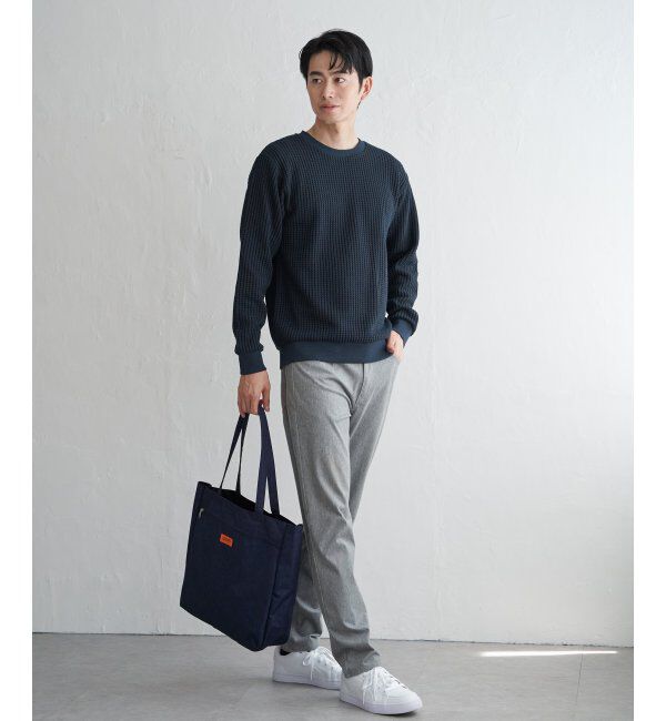 ikka「ビッグワッフルクルーネックプルオーバー」|パーカー|