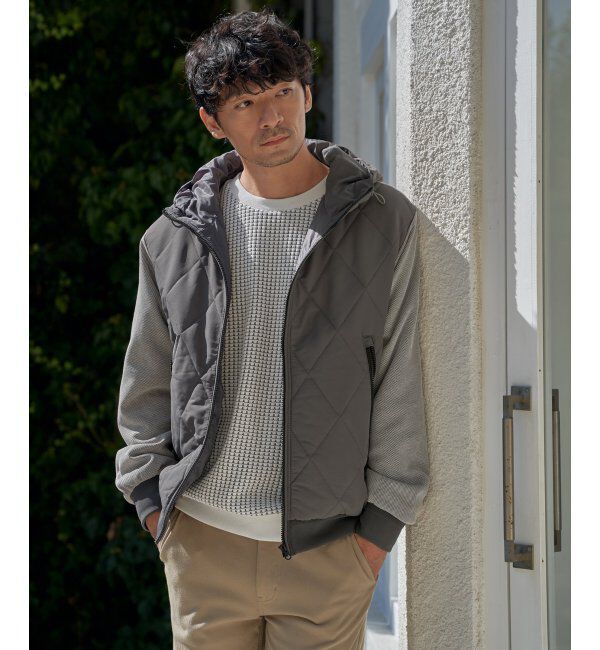 ikka「ビッグワッフルクルーネックプルオーバー」|パーカー|