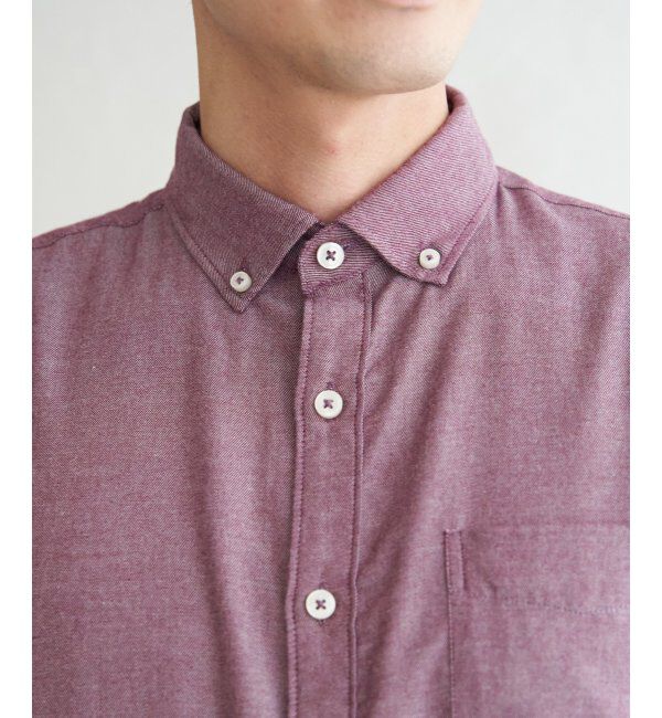 ikka「イージーケアネルスイスカラーボタンダウンシャツ」|シャツ・ブラウス|