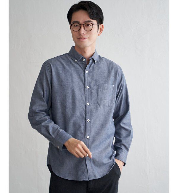 ikka「イージーケアネルスイスカラーボタンダウンシャツ」|シャツ・ブラウス|