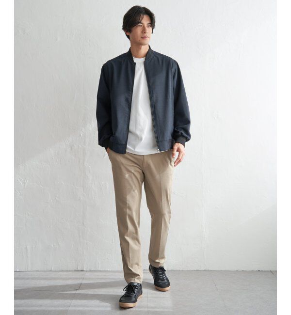 ikka「【雑誌MonoMax4月号掲載】イージーケアリネンライクブルゾン「小泉孝太郎さん着用モデル」」|ブルゾン・スタジャン|