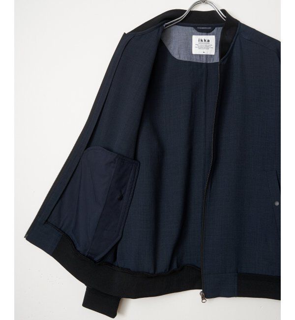 ikka「【雑誌MonoMax4月号掲載】イージーケアリネンライクブルゾン「小泉孝太郎さん着用モデル」」|ブルゾン・スタジャン|