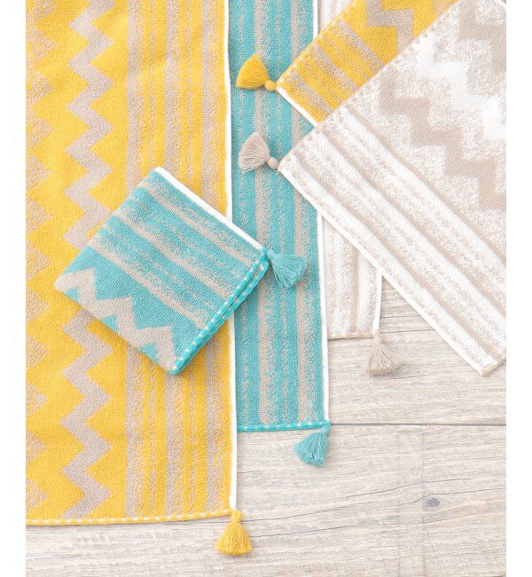 Lbc with Life「シェブロンボーダータオルハンカチ」|タオル|