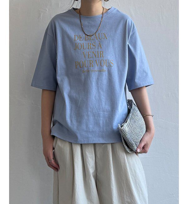 Lbc with Life「プリントロゴビッグTシャツ」|Tシャツ・カットソー|ブルー