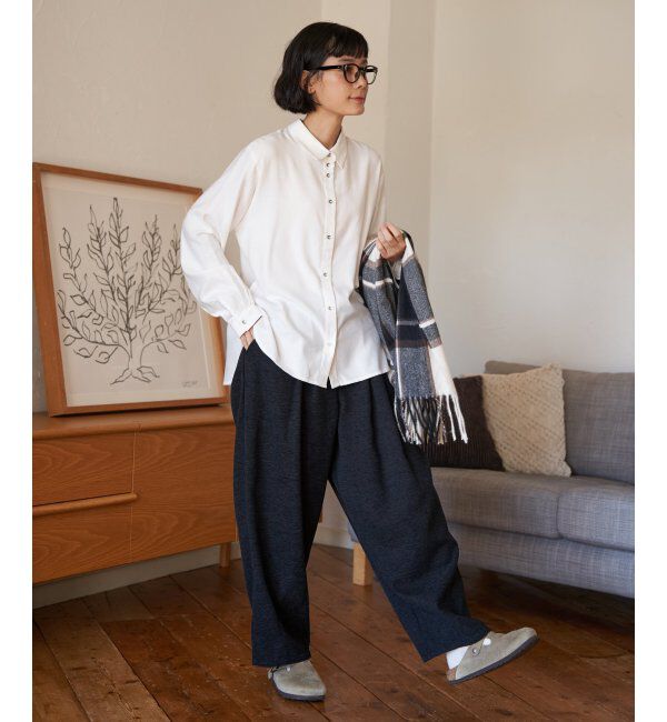 Lbc with Life「綿レーヨンメタルボタンシャツ」|シャツ・ブラウス|