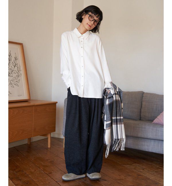 Lbc with Life「綿レーヨンメタルボタンシャツ」|シャツ・ブラウス|