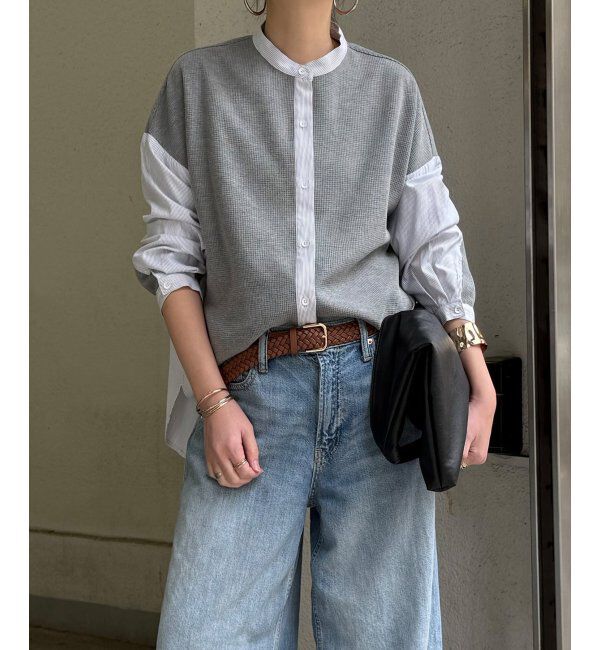 Lbc with Life「異素材切り替えシャツ」|シャツ・ブラウス|