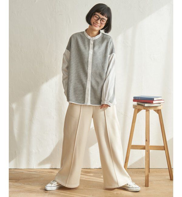 Lbc with Life「異素材切り替えシャツ」|シャツ・ブラウス|