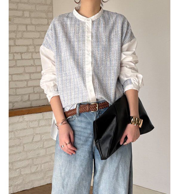 Lbc with Life「異素材切り替えシャツ」|シャツ・ブラウス|