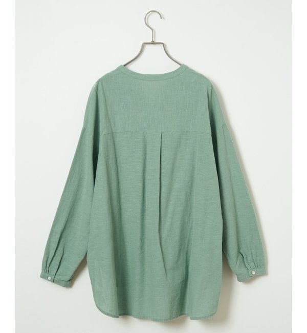 Lbc with Life「リネンコットンバンドカラーシャツ」|シャツ・ブラウス|