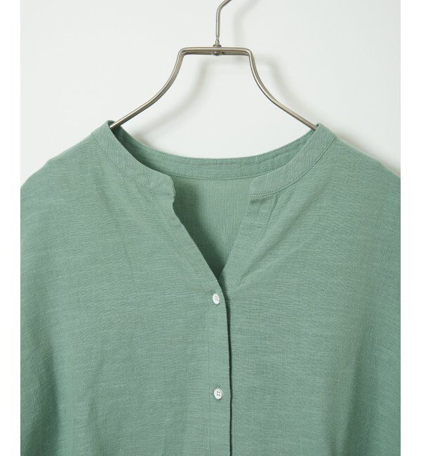 Lbc with Life「リネンコットンバンドカラーシャツ」|シャツ・ブラウス|