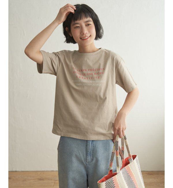 Lbc with Life「コットンロゴプリントTシャツ」|Tシャツ・カットソー|