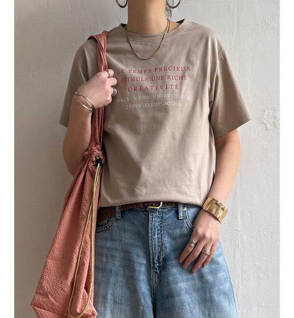 Lbc with Life「コットンロゴプリントTシャツ」|Tシャツ・カットソー|