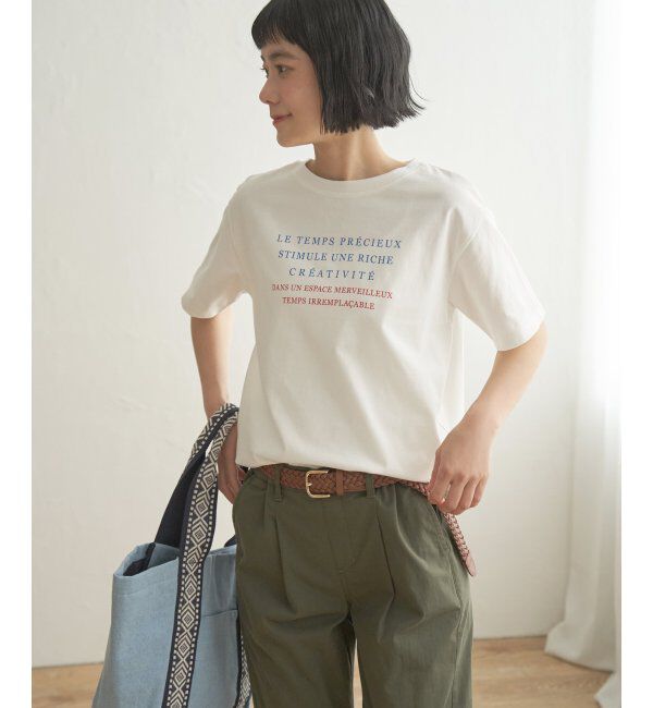 Lbc with Life「コットンロゴプリントTシャツ」|Tシャツ・カットソー|