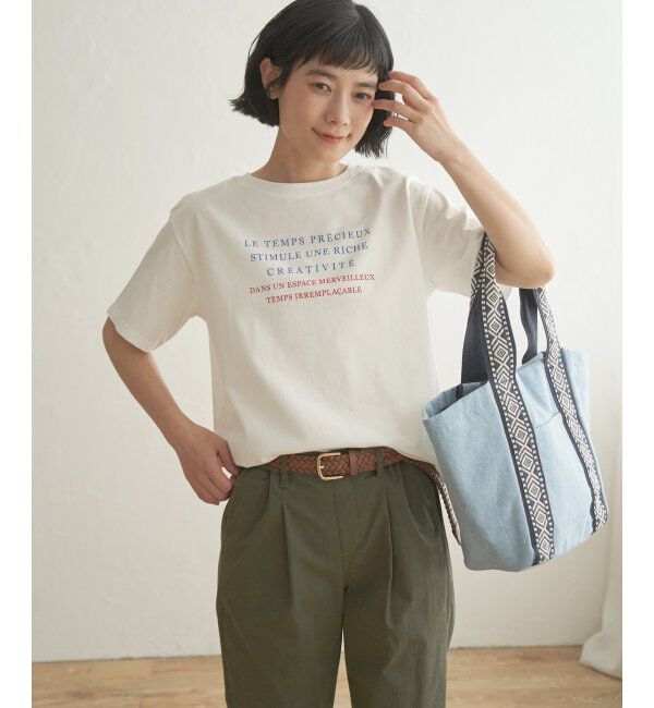 Lbc with Life「コットンロゴプリントTシャツ」|Tシャツ・カットソー|