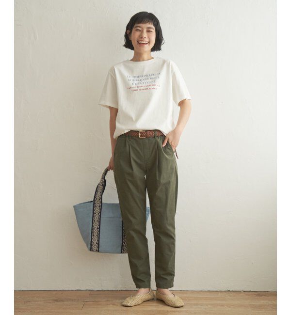 Lbc with Life「コットンロゴプリントTシャツ」|Tシャツ・カットソー|