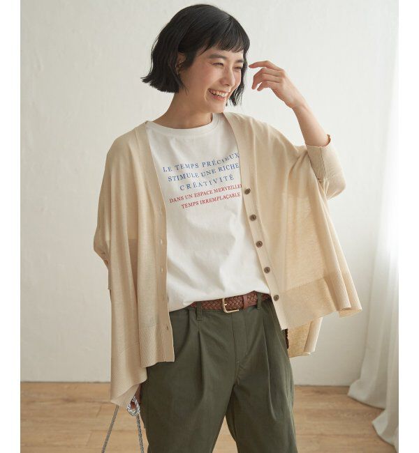 Lbc with Life「コットンロゴプリントTシャツ」|Tシャツ・カットソー|