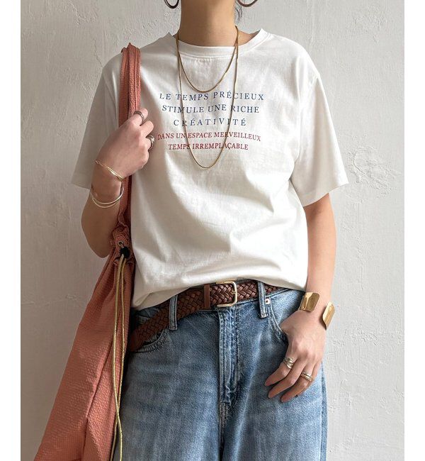 Lbc with Life「コットンロゴプリントTシャツ」|Tシャツ・カットソー|