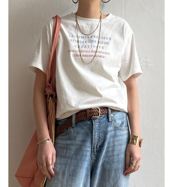 Lbc with Life「コットンロゴプリントTシャツ」|Tシャツ・カットソー|