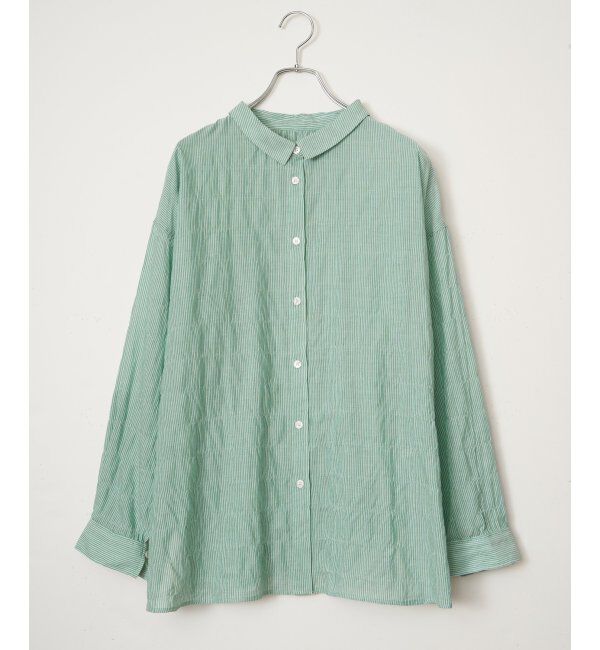Lbc with Life「コットンゆるシャーリング2WAYシャツ」|シャツ・ブラウス|
