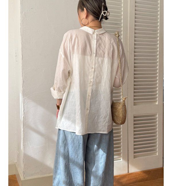 Lbc with Life「コットンゆるシャーリング2WAYシャツ」|シャツ・ブラウス|