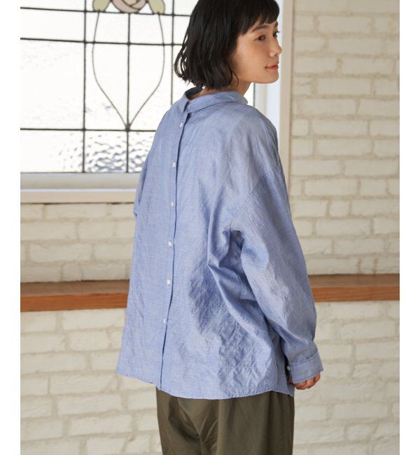 Lbc with Life「コットンゆるシャーリング2WAYシャツ」|シャツ・ブラウス|