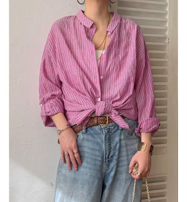 Lbc with Life「コットンゆるシャーリング2WAYシャツ」|シャツ・ブラウス|