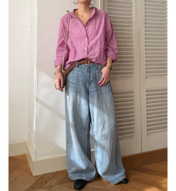 Lbc with Life「コットンゆるシャーリング2WAYシャツ」|シャツ・ブラウス|