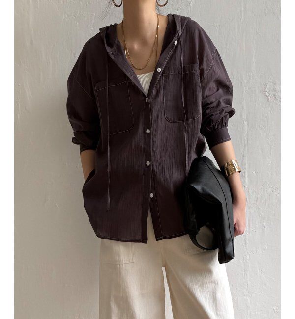 Lbc with Life「ラティスボイルフードシャツ」|シャツ・ブラウス|