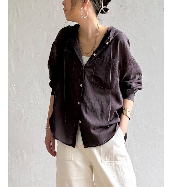 Lbc with Life「ラティスボイルフードシャツ」|シャツ・ブラウス|