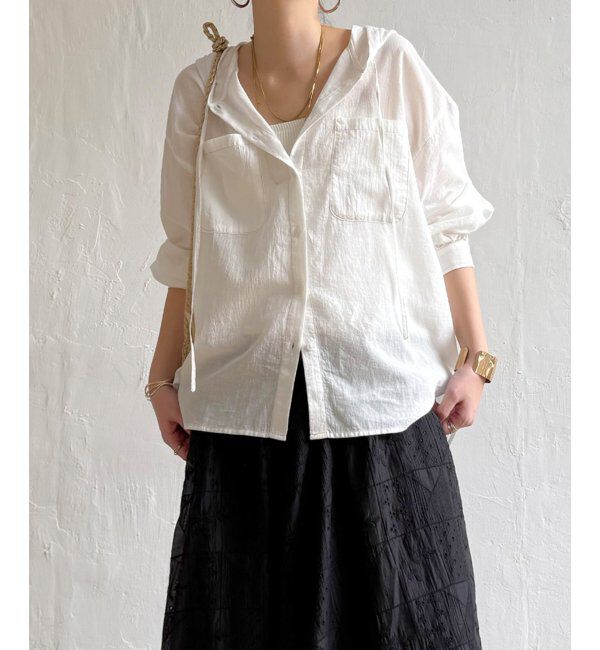 Lbc with Life「ラティスボイルフードシャツ」|シャツ・ブラウス|