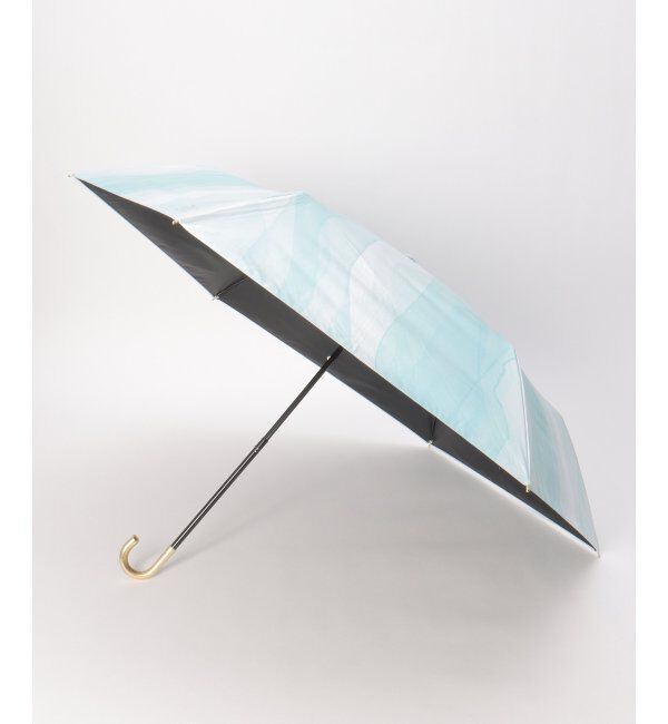 Lbc with Life「Wpc. 遮光 ウォーターペイントミニ日傘 折りたたみ傘 晴雨兼用」|傘|ブルー