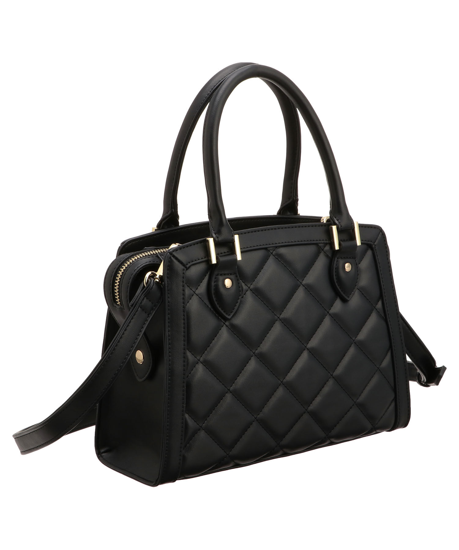 MARY QUANT「スクエアキルトデイジーパッチ 2WAYトート」|トートバッグ|