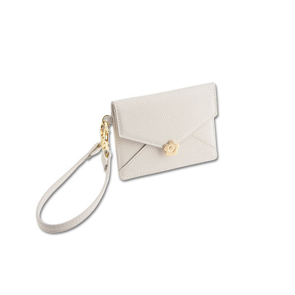 MARY QUANT「シーリングデイジーレター シングルパスケース」|財布|グレー
