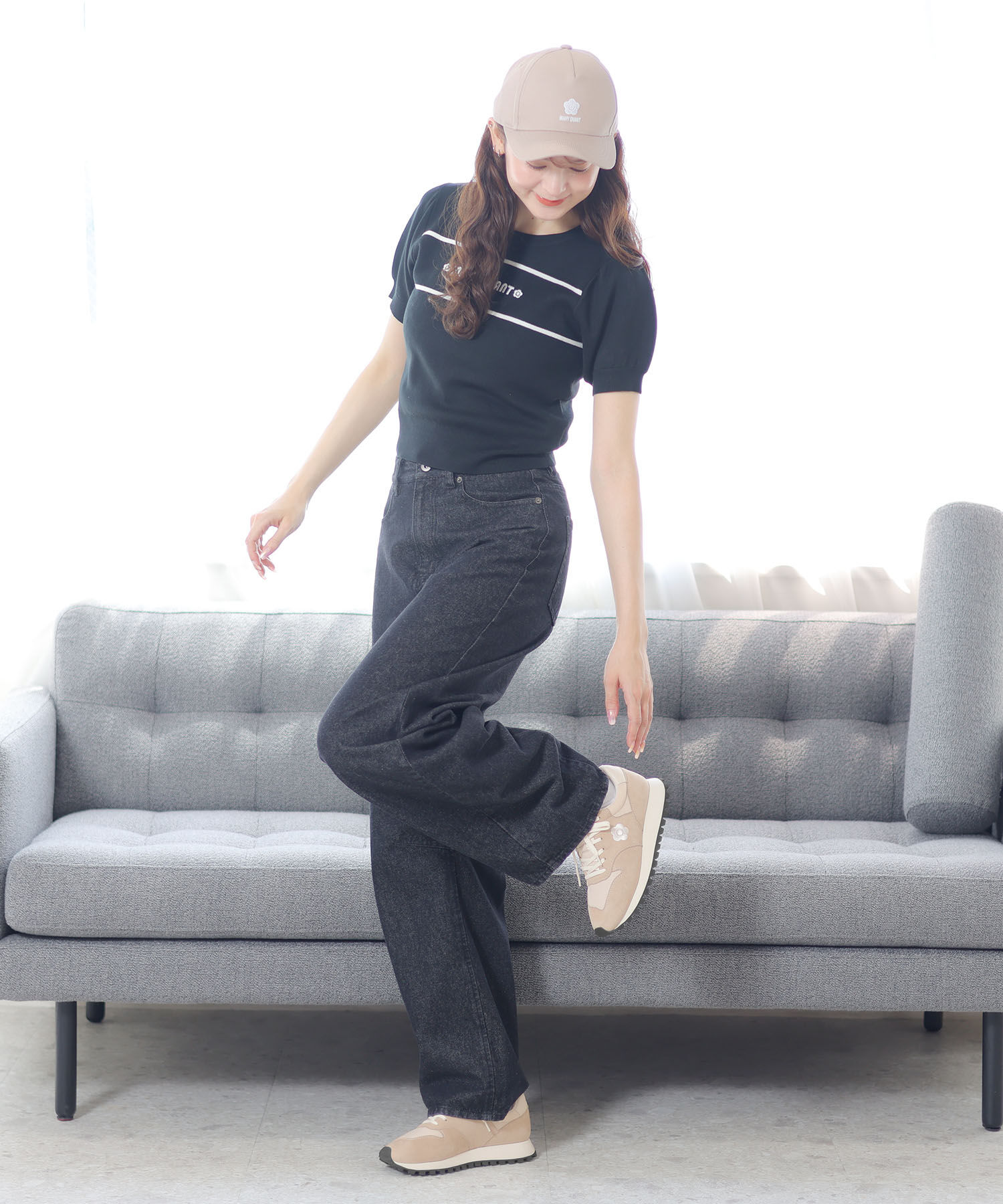 MARY QUANT「デイジーエンブロコンビ スニーカー」|スニーカー|