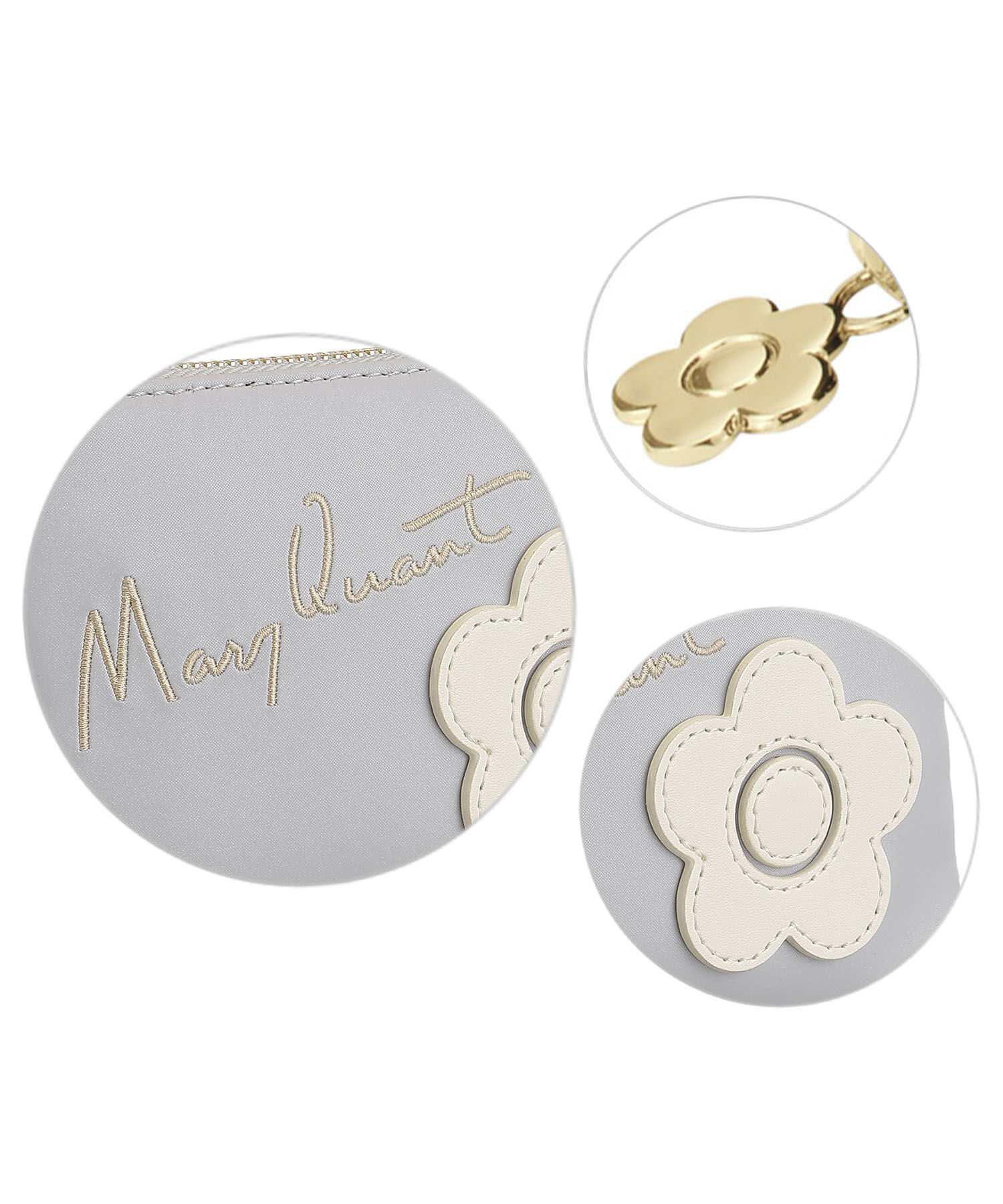 MARY QUANT「サインロゴデイジーパッチ 舟型ティッシュケース」|ポーチ|