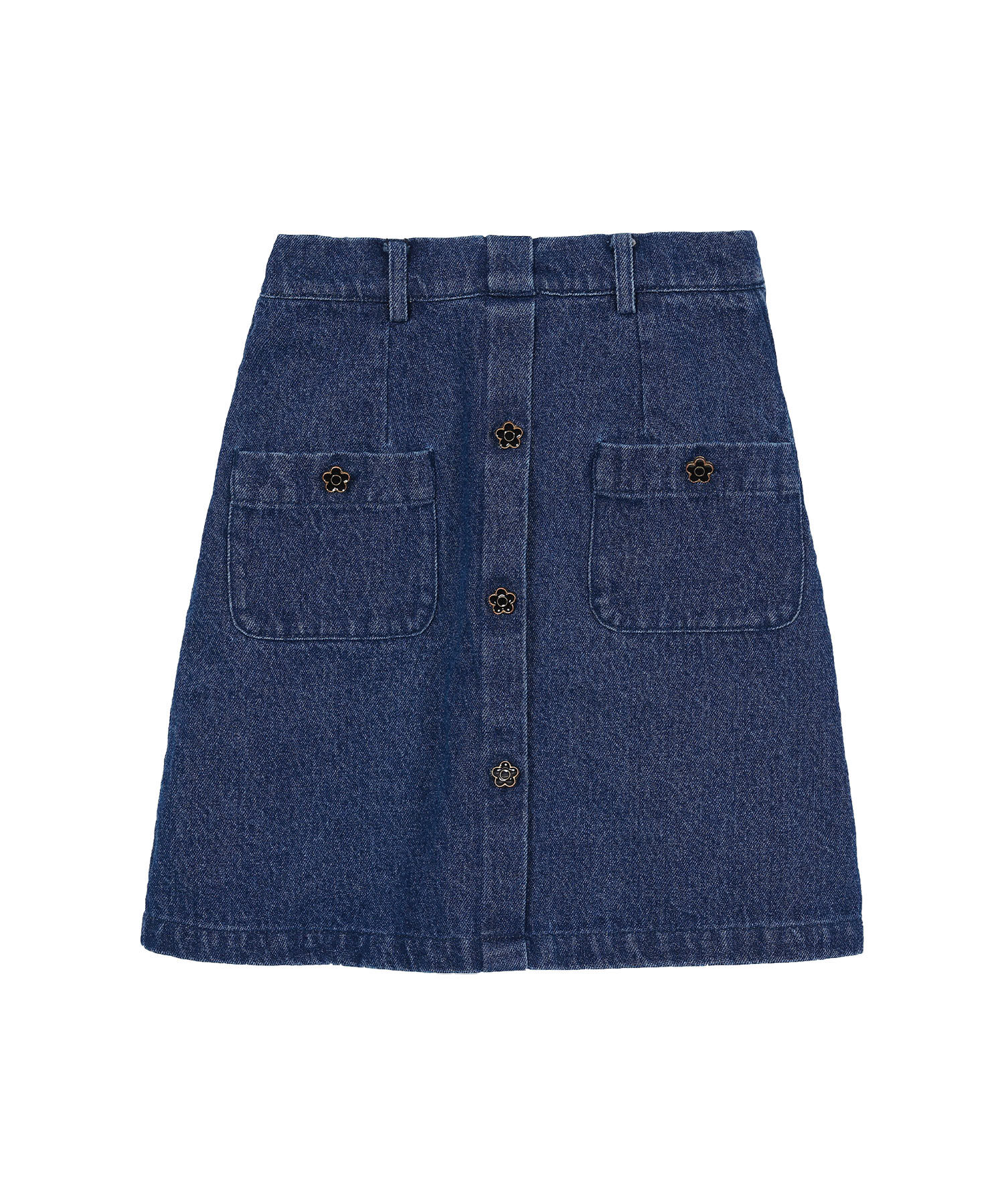 MARY QUANT「エポデイジーボタンデニムミニ スカート」|スカート|