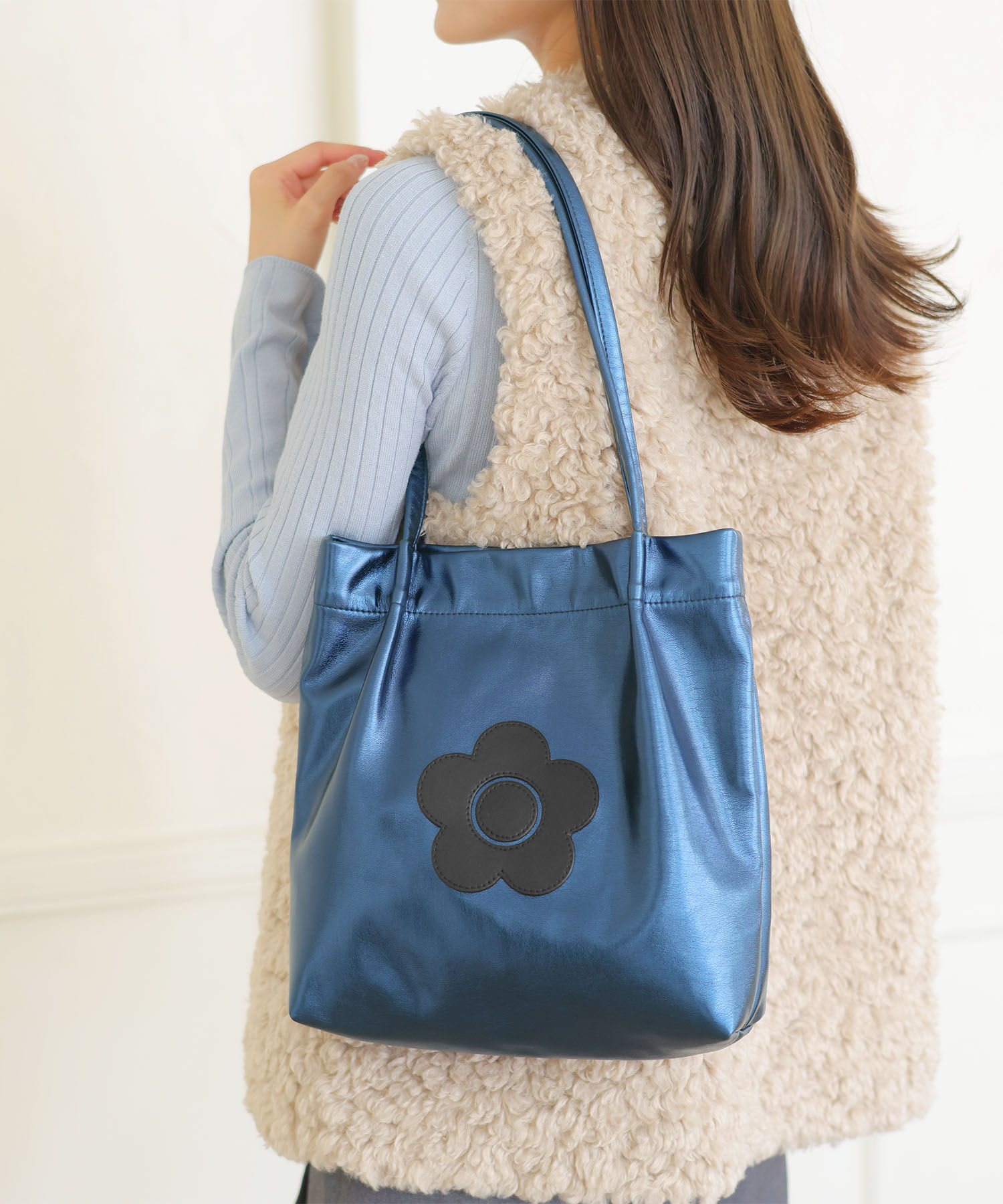 MARY QUANT「デイジーパッチソフト ミニトート」|トートバッグ|