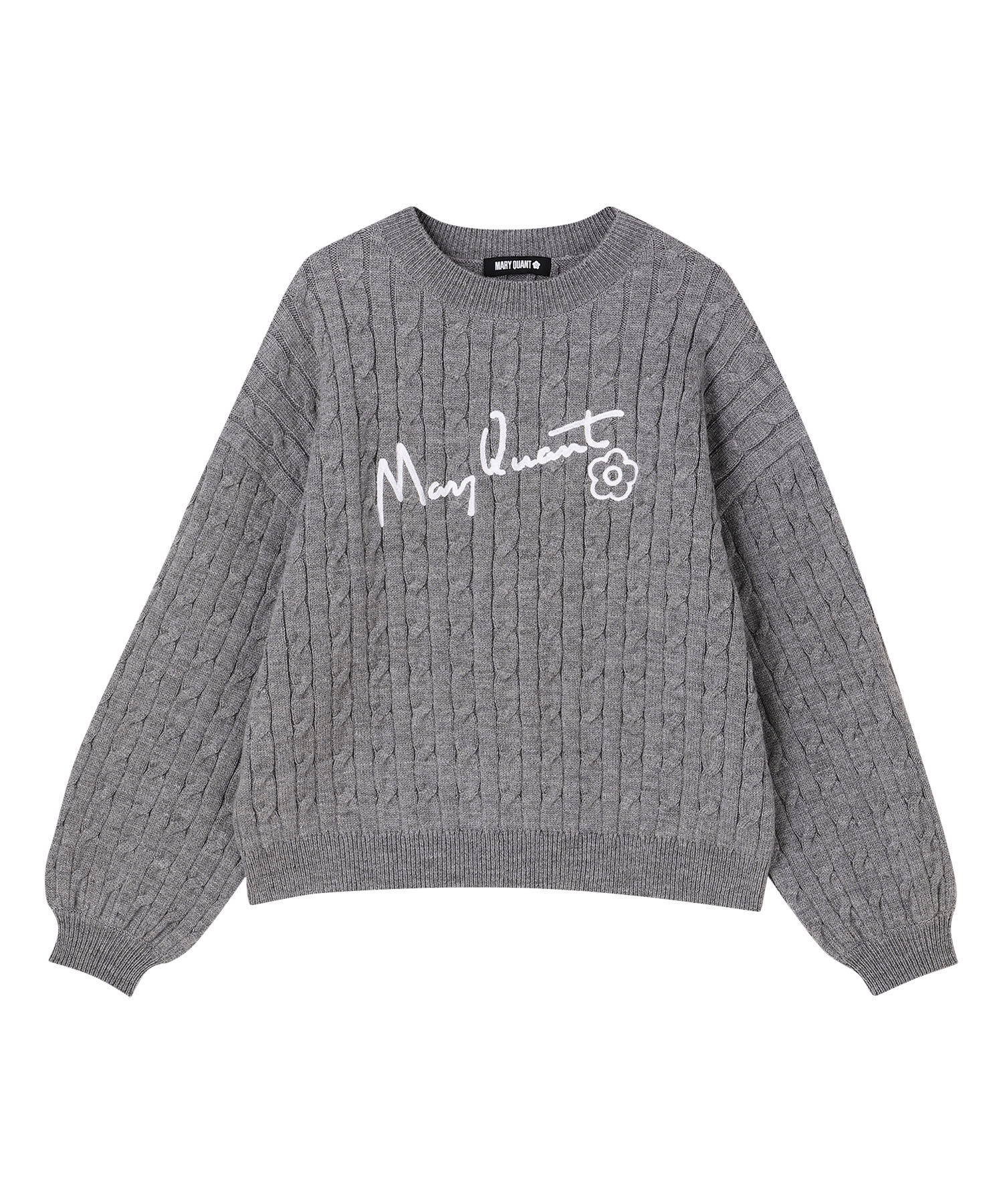 MARY QUANT「サインロゴケーブル プルオーバー」|カーディガン|