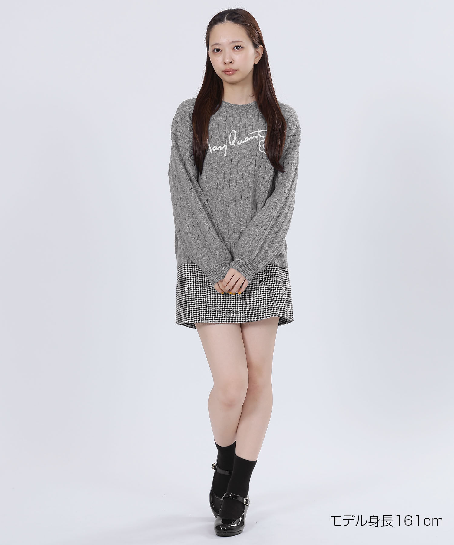 MARY QUANT「サインロゴケーブル プルオーバー」|カーディガン|