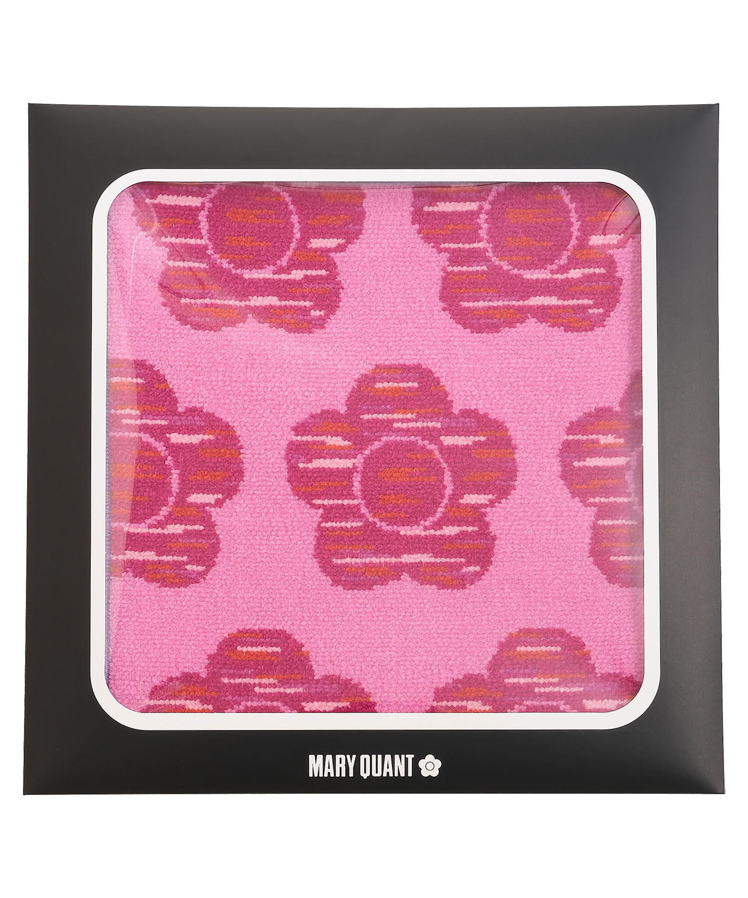 MARY QUANT「ピクセルデイジーシェニール ミニタオル」|タオル|ピンク
