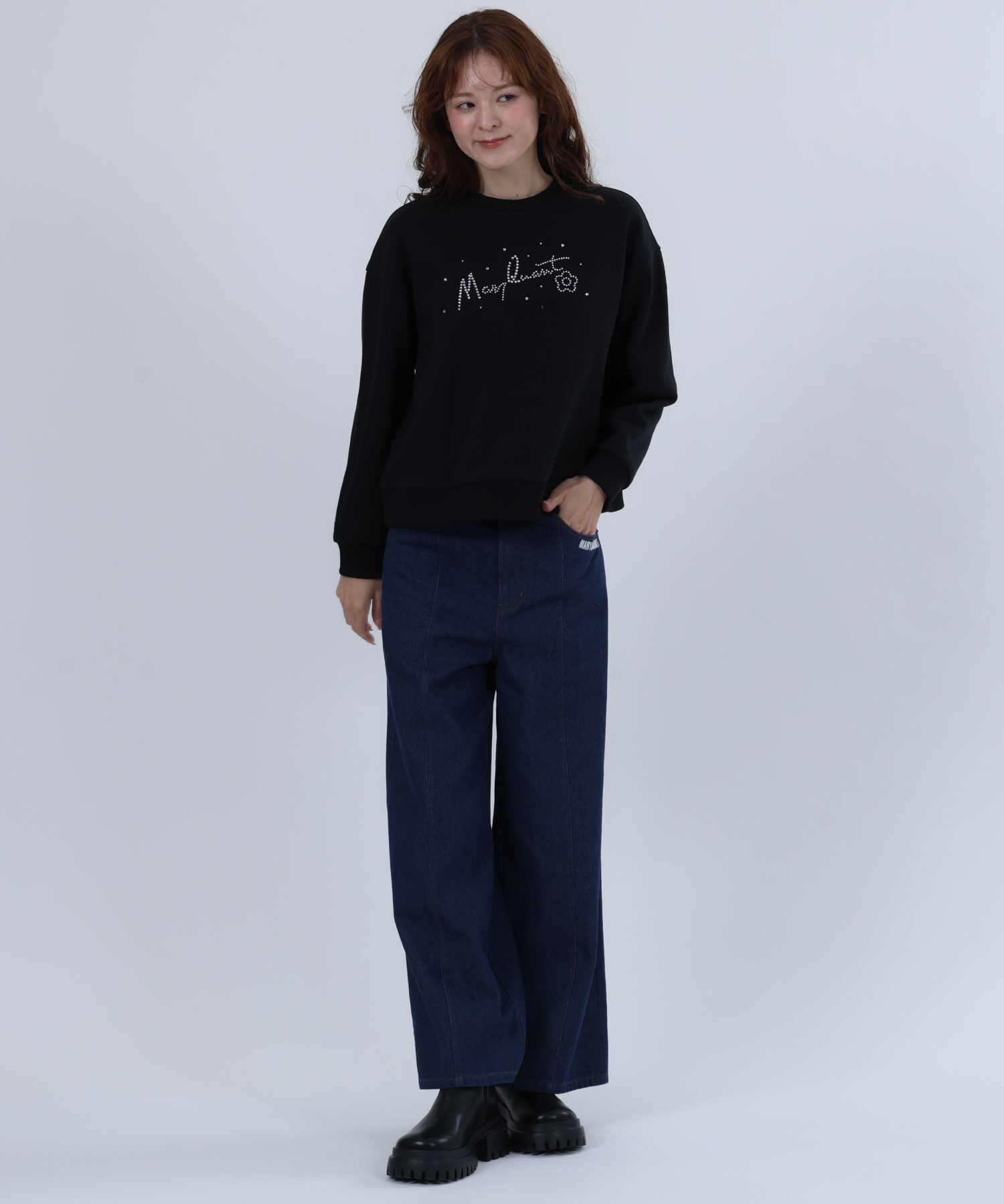 MARY QUANT「メタルデイジーサイドゴア ブーツ」|ショートブーツ|