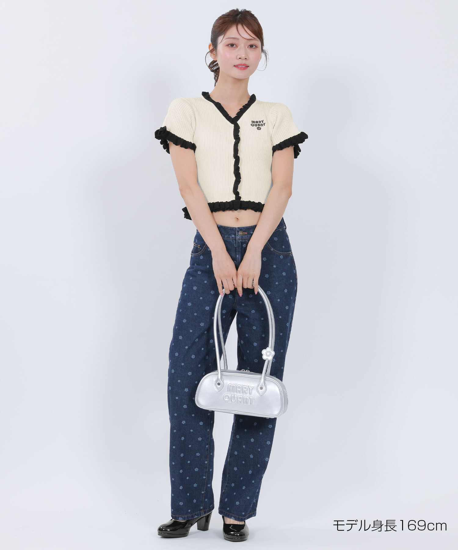 MARY QUANT「リブフリル カーディガン」|カーディガン|