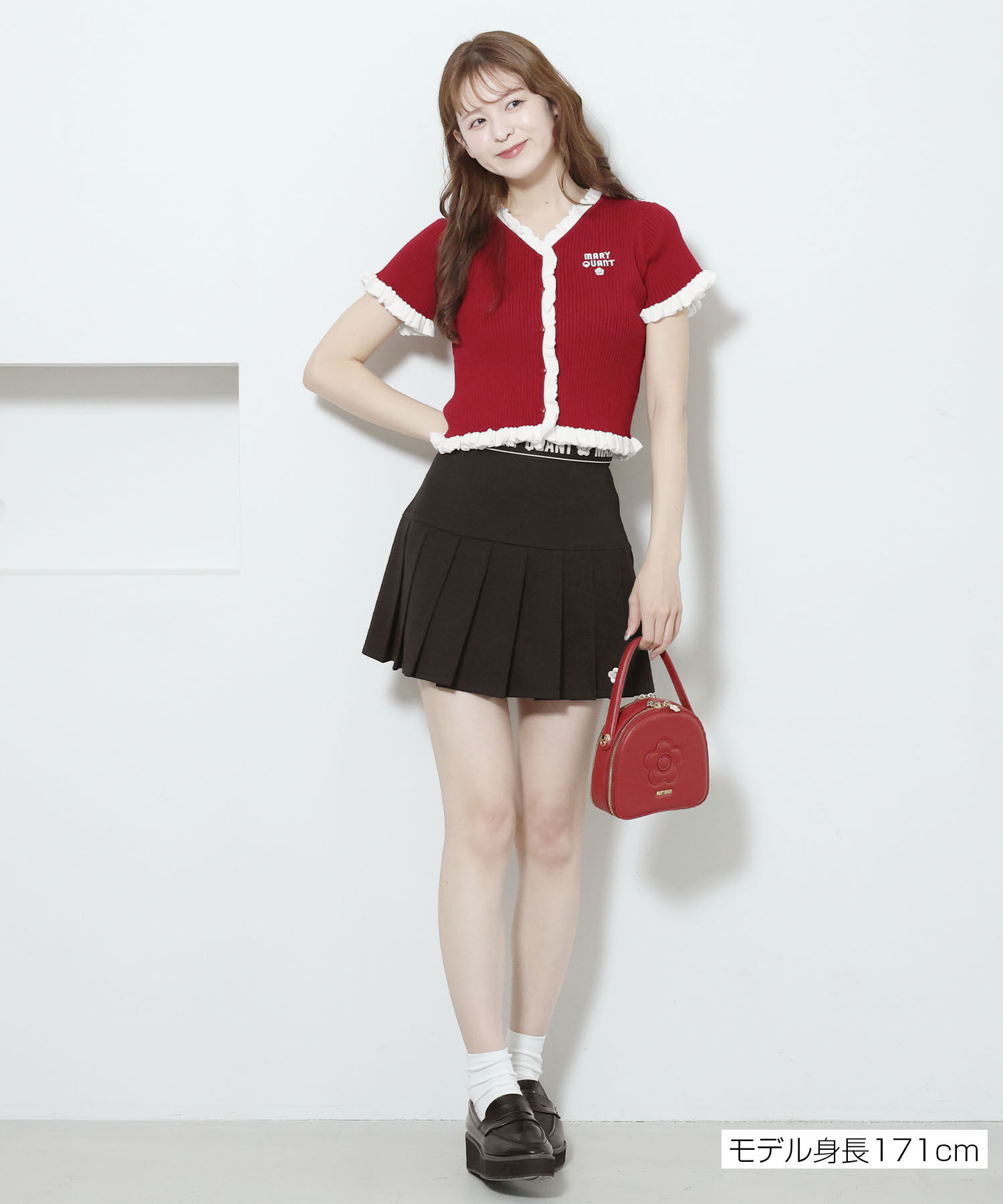 MARY QUANT「リブフリル カーディガン」|カーディガン|