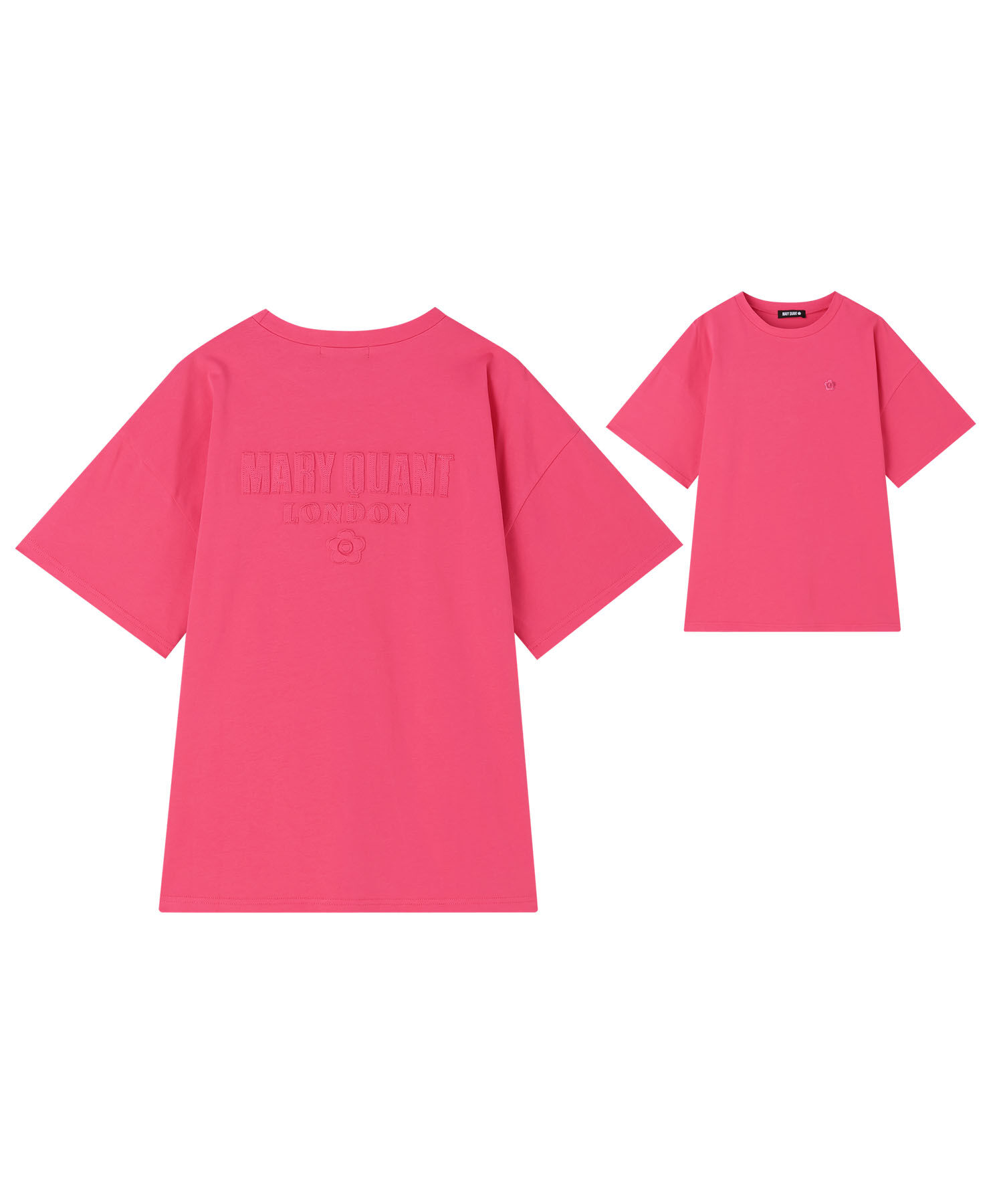 MARY QUANT「バックアップリケ Tシャツ」|Tシャツ・カットソー|フューシャピンク